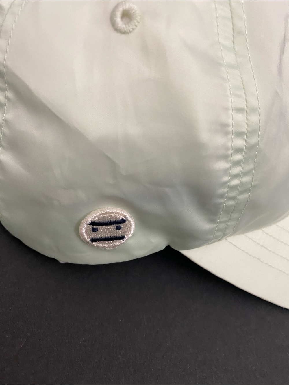 TORY BURCH SPORT Grump Satin Pale Mint Baseball Cap Hat Baller Tennis - Picture 5 of 9